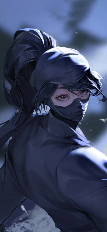 神秘蒙面女侠酷炫风格手机壁纸